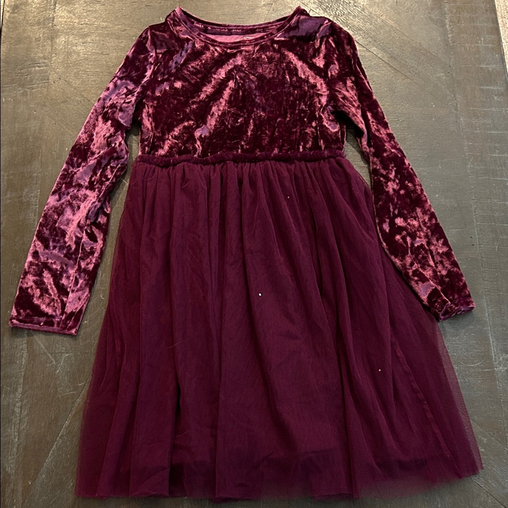 Jumping Beans Velvet Dress in Rich Purple